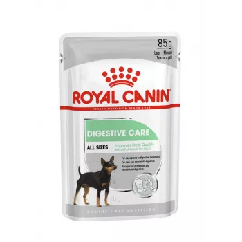 Nassfutter für Hunde Royal Canin Digestive Care Fleisch & Gemüse Portionsbeutel 12 x 85 g – ausgewachsene Hunde, Unterstützung der Verdauung