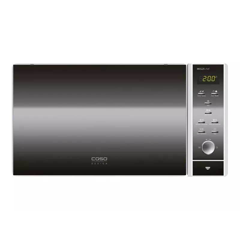Mikrowelle Caso MCG 25 — 900 W, 25 L, 10 Leistungsstufen, weiß/schwarz