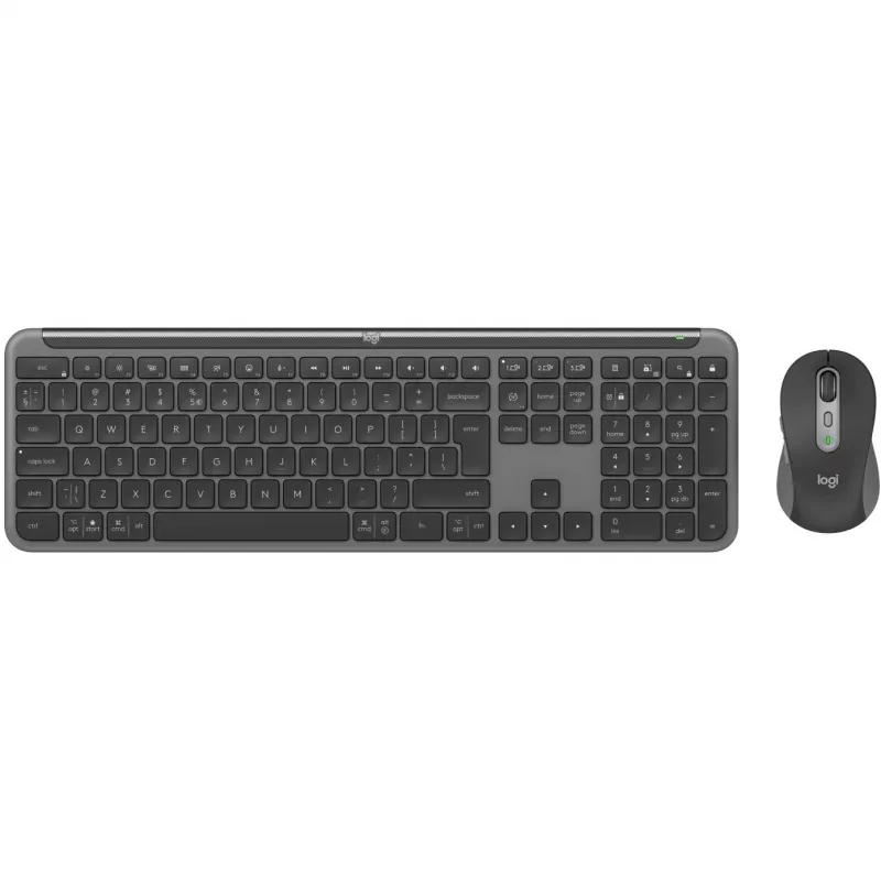 Logitech MK950 Signature schlank Tastatur Maus enthalten Büro RF Wireless + Bluetooth QWERTY US International Graphit