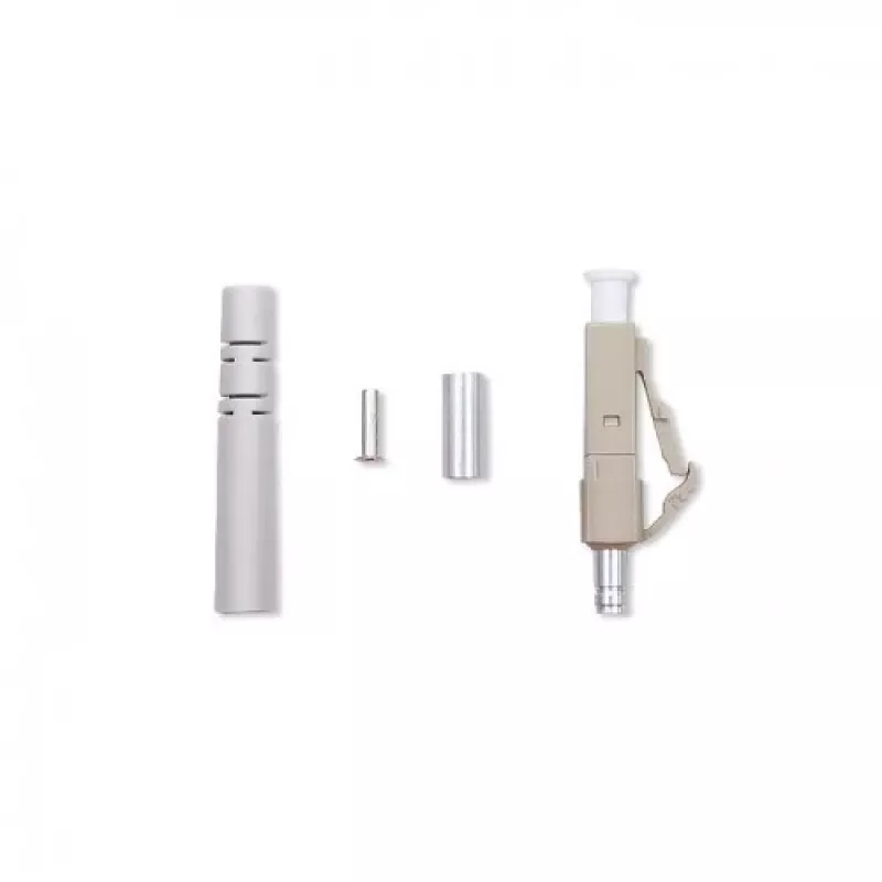 Qoltec 54450 Glasfaserstecker LC Multi-mode Beige Silber