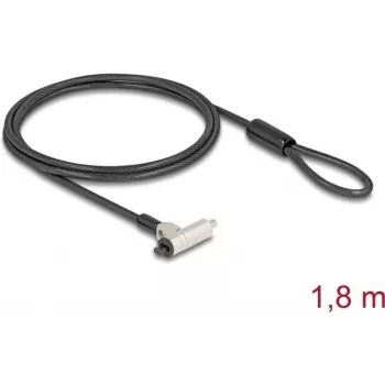 Kabelschloss Navilock 20931 Schwarz Silber 1,8 m 4,5 mm