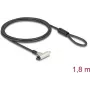 Kabelschloss Navilock 20931 Schwarz Silber 1,8 m 4,5 mm