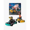 Konstruktionsspielzeug LEGO 60400 City Go-Karts mit Rennfahrern – Spielset mit Minifiguren und Fahrzeugen