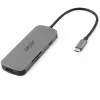 7-in-1 USB-C Dongle Acer — USB 3.2 Gen 1 Typ-C, 3x USB-A, HDMI, SD/MicroSD, 100W PD, Silber