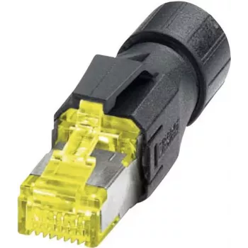 Phoenix Contact RJ45-Steckverbinder, IP20 - CAT 6A Stecker, gerade Pol: 8P8C VS-08-RJ45-10G/Q Gelb, Schwarz Phoenix Contact (1419001)