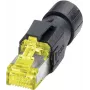Phoenix Contact RJ45-Steckverbinder, IP20 - CAT 6A Stecker, gerade Pol: 8P8C VS-08-RJ45-10G/Q Gelb, Schwarz Phoenix Contact (1419001)