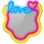 LED-Neon-Spiegelleuchte MANTA MASNL131MT – ‚LOVE‘-Design, integrierte LED-Neon-Beleuchtung