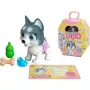 Simba Pamper Petz Husky 105950135 Süßes Tierbaby mit Trink- und Nassfunktion, Windel mit Farbwechselfunktion, magische Pfote und drei Überraschungen, 1