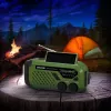 Tragbares UKW/MW-Radio SENCOR SRD1000SCLGR mit Bluetooth, Solar-/Kurbel-/USB-C-Ladung, 2000-mAh-Akku, IPX4, LED-Leuchten