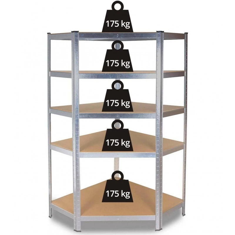Gartenwerkzeug-Aufbewahrungsregal Top e shop Rack GC9030 — Verzinkter Stahl & MDF, 900x300x1800 mm, freistehend/wandmontiert, 875 kg Kapazität