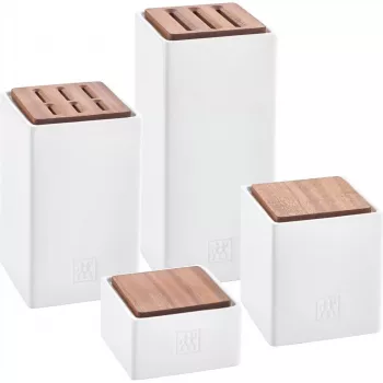 Keramik-Vorratsdosen-Set 4-teilig ZWILLING 1002267 – glasiert, stapelbar, luftdicht für Tee, Kaffee, Zucker, Gewürze
