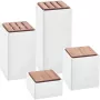 Keramik-Vorratsdosen-Set 4-teilig ZWILLING 1002267 – glasiert, stapelbar, luftdicht für Tee, Kaffee, Zucker, Gewürze