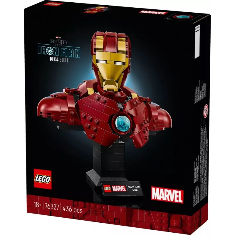 LEGO Konstruktionsset Marvel Super Heroes Iron Man MK4 3D-Modell, 436 Teile, enthält 1 Minifigur, für 18+