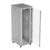 Rack-Schrank LANBERG FF01-8047-12SL 47U 800x1000 mm grau mit vorderen und hinteren Glastüren und Platz für LCD-Panel