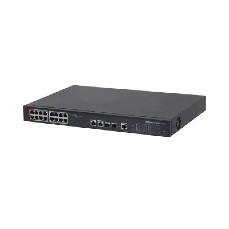 Unmanaged Gigabit Ethernet Switch DAHUA PFS4218-16ET-240, 16x RJ-45 PoE Ports, 8,8 Gbit/s, MAC 4000
