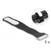 Kabelbinder-Halterung DeLOCK 19603 Klettverschluss schwarz 127x20 mm 5 Stück