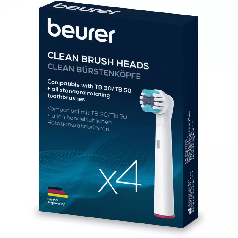 Ersatzbürstenköpfe Beurer 10156 – 4er-Pack, kompatibel mit elektrischen Zahnbürsten von Beurer