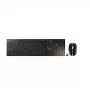 CHERRY DW 9100 schlank Tastatur Maus inbegriffen Universal RF Wireless + Bluetooth AZERTY Französisch Schwarz