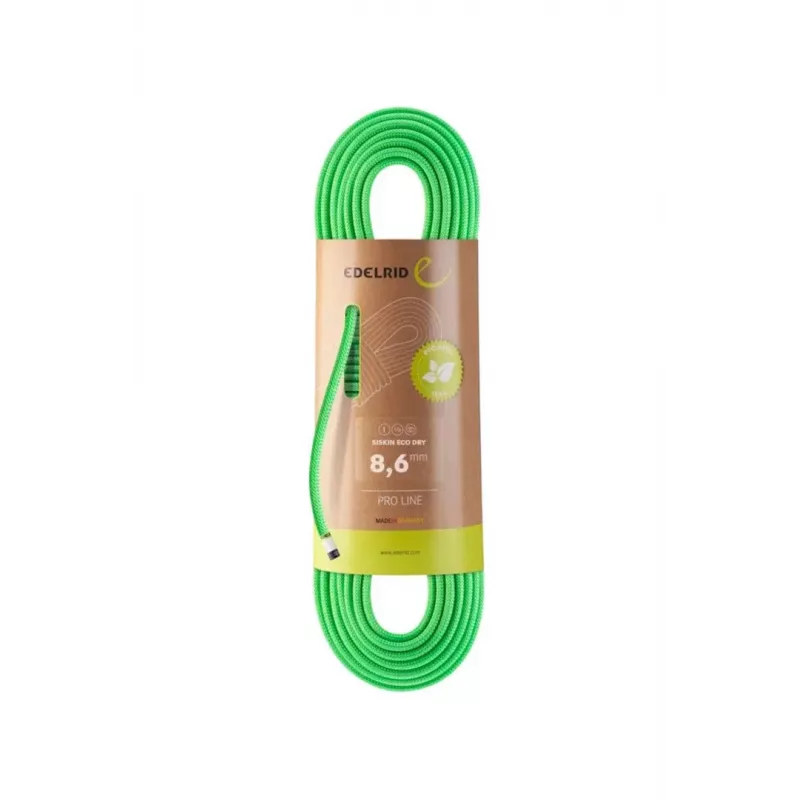 Statikseil Siskin Eco Dry 8,6 mm, 70 m, Neongrün