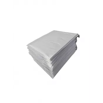 Gepolsterte Versandtasche BESTPAK H18 — 100 Stück, weiß, 370 x 285 mm, 80 g/m²