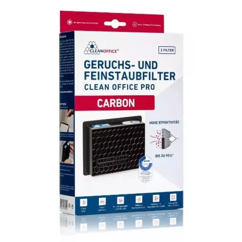 Staubfilter Cleanoffice Carbon 150 x 120 x 50 mm — 2 Stück
