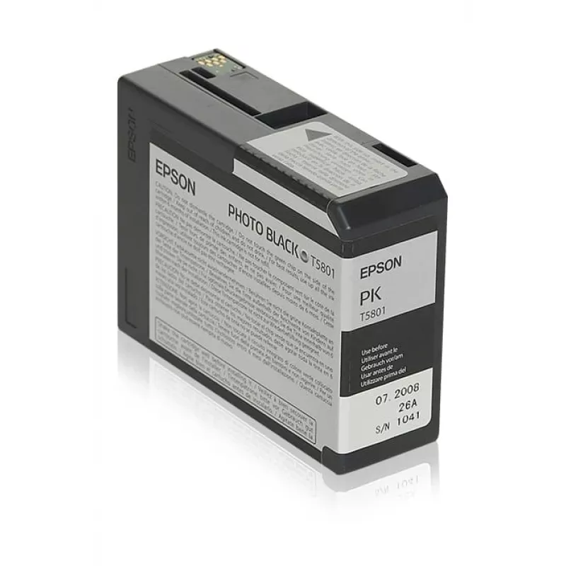 Epson Singlepack Photo Schwarz T580100, Fotoschwarz, Farbstoffbasierte Tinte, 80 ml, 1 Stück