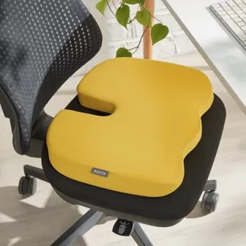 Leitz Ergo Cosy Sitzkissen, Sitzkissen, Universal, Gelb, Keil, Einfarbig, Reißverschluss