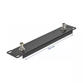 Frontplatte DeLOCK 10 Zoll Panel mit 2 x BNC-Buchse 1U schwarz