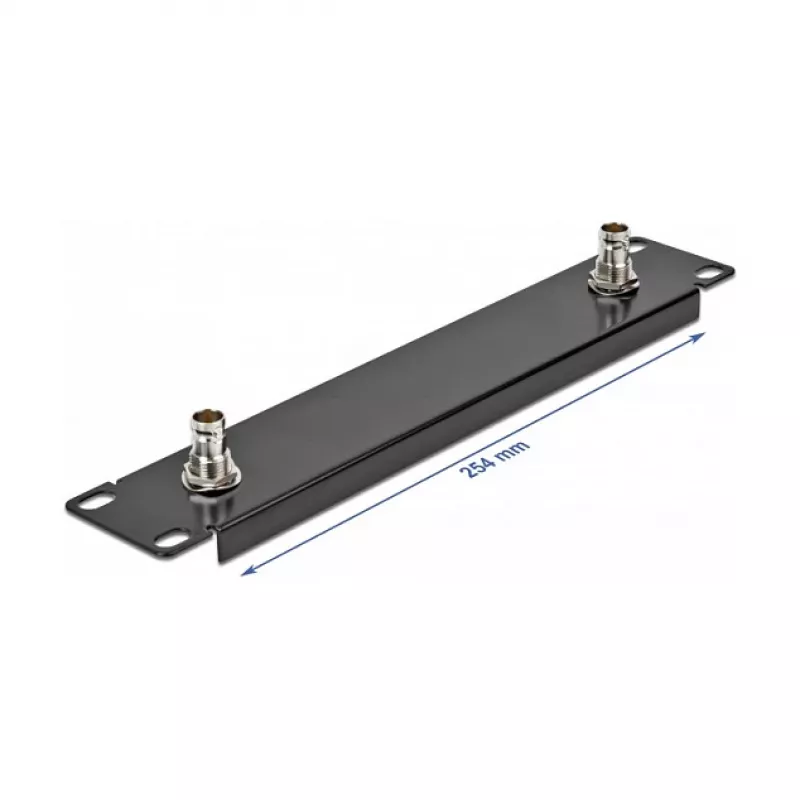 Frontplatte DeLOCK 10 Zoll Panel mit 2 x BNC-Buchse 1U schwarz