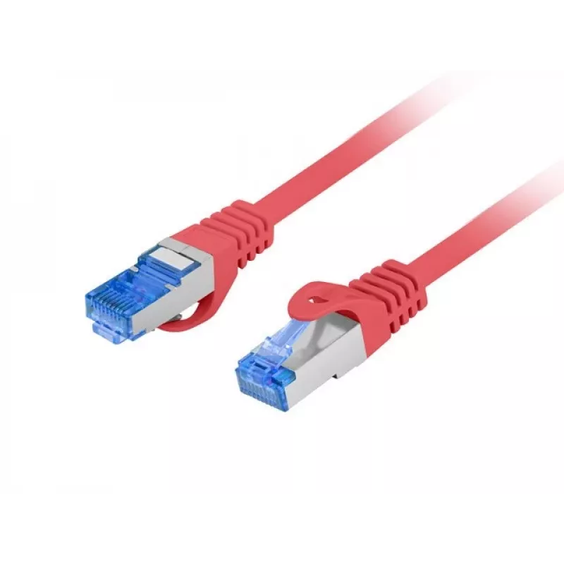 LANBERG PATCHCORD S/FTP CAT.6A 0.5M ROT LSZH