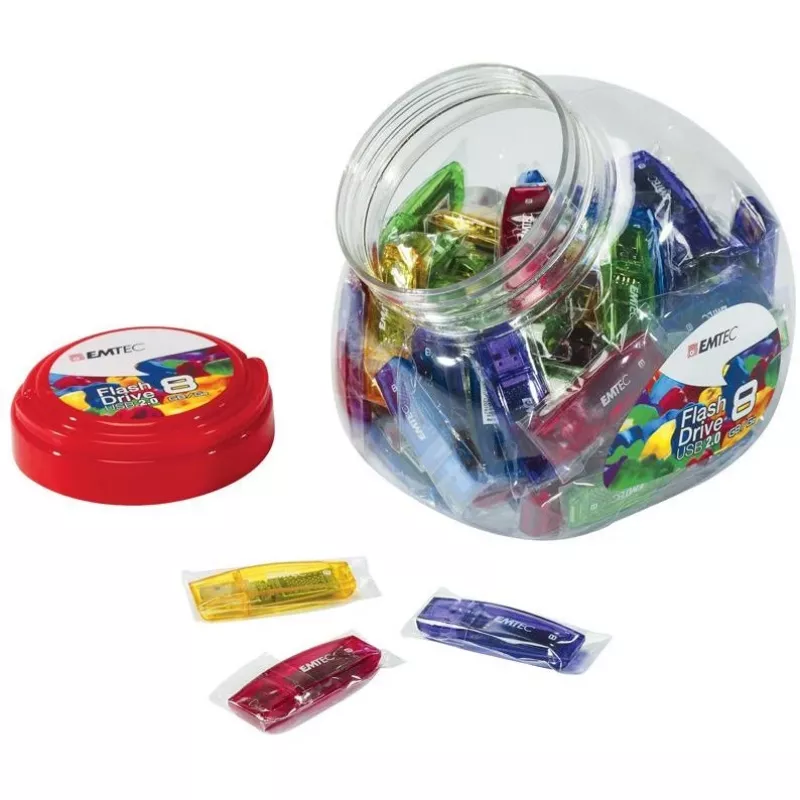 USB-Stick Emtec 32 GB USB Typ-A C410 Color Mix Candy Jar