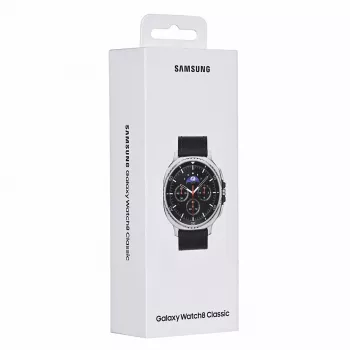 Samsung Galaxy Watch 8 Classic 3,3 cm (1,3) AMOLED 46 mm Digital 438 x 438 Pixel Touchscreen 4G Silber Wi-Fi GPS (Satellit)