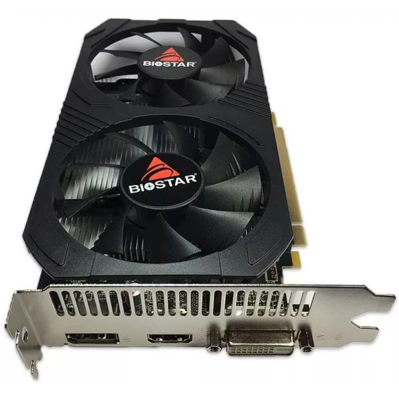 BIOSTAR Radeon RX 560 4 GB GDDR5 Grafikkarte, 128-Bit, PCIe 3.0, 1275/1175 MHz, HDMI+DP+DVI