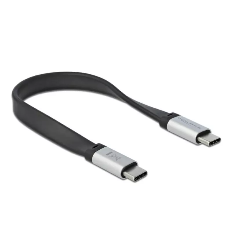 USB-Kabel DeLOCK 85926 USB 3.2 Gen 2 0,22 m USB C Schwarz Silber