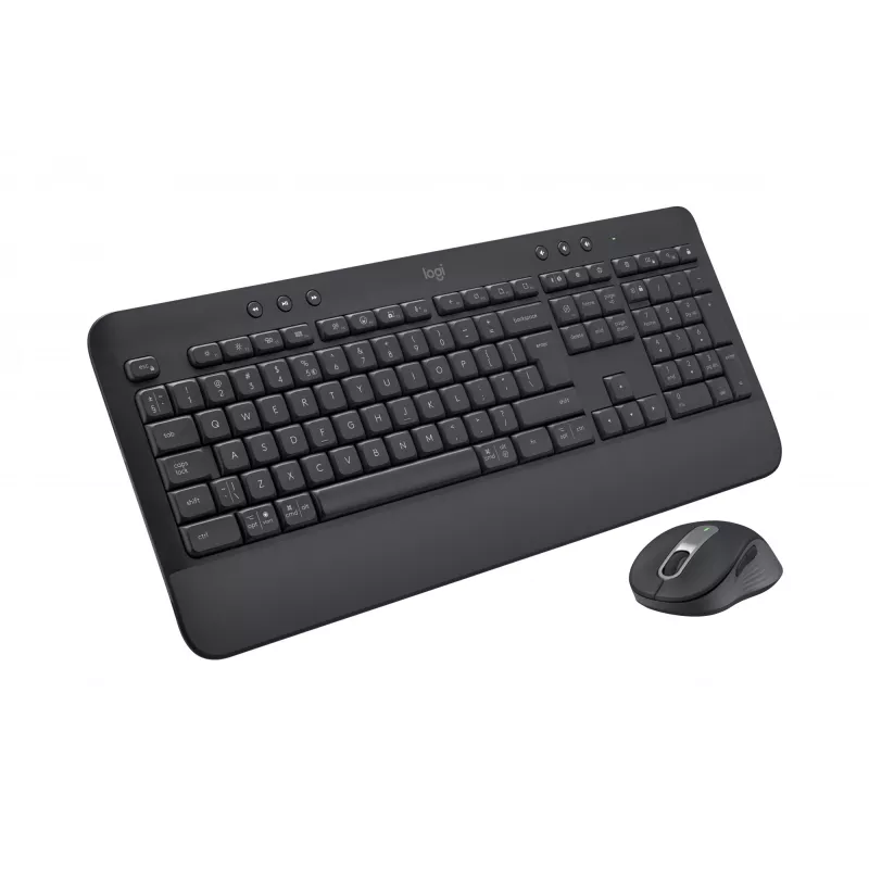Logitech Signature MK650 for Business - Tastatur-Maus-Set - Kabellos - 2,4 GHz, Bluetooth LE - QWERTY - Spanisch - Graphit