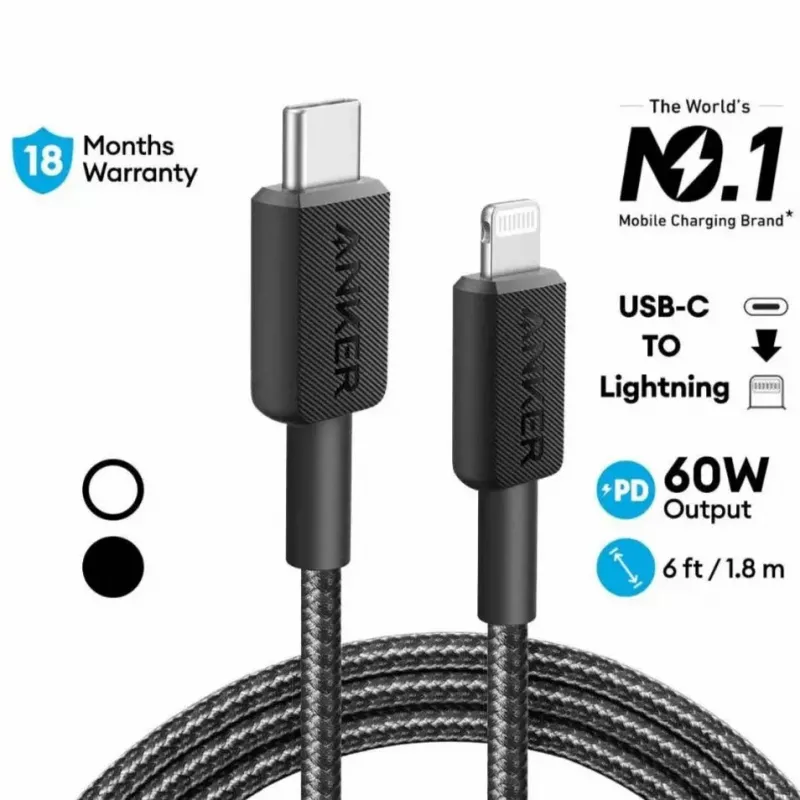 Kabel Anker 322 0,9 m Lightning auf USB-C 30 W