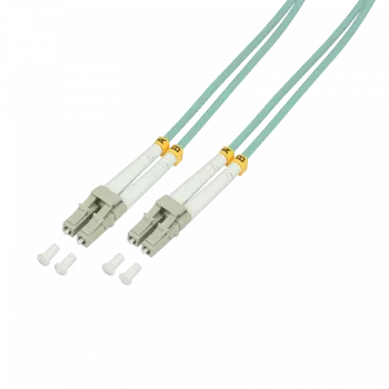 Logilink - Patchkabel - LC Multimode (M) auf LC Multimode (M) - 50 m - Glasfaser - 50/125 µm - OM3 - halogenfrei - aquamarin (FP3LC50)