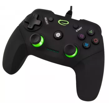 Gamepad ESPERANZA EGG110K kabelgebundenes USB mit Vibration, 12 Tasten, 1,5 m Kabel — für PC und PS3