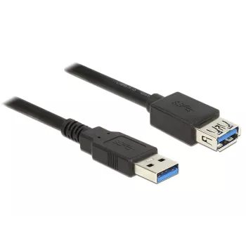 Delock Verlängerungskabel USB 3.0 - USB-Verlängerungskabel - USB Typ A (M) auf USB Typ A (W) - USB 3.0 - 3,0 m - Schwarz (85057)
