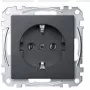 Schutzkontaktsteckdose Typ F Merten MEG2301-0414, 16 A, 250 V, Anthrazit