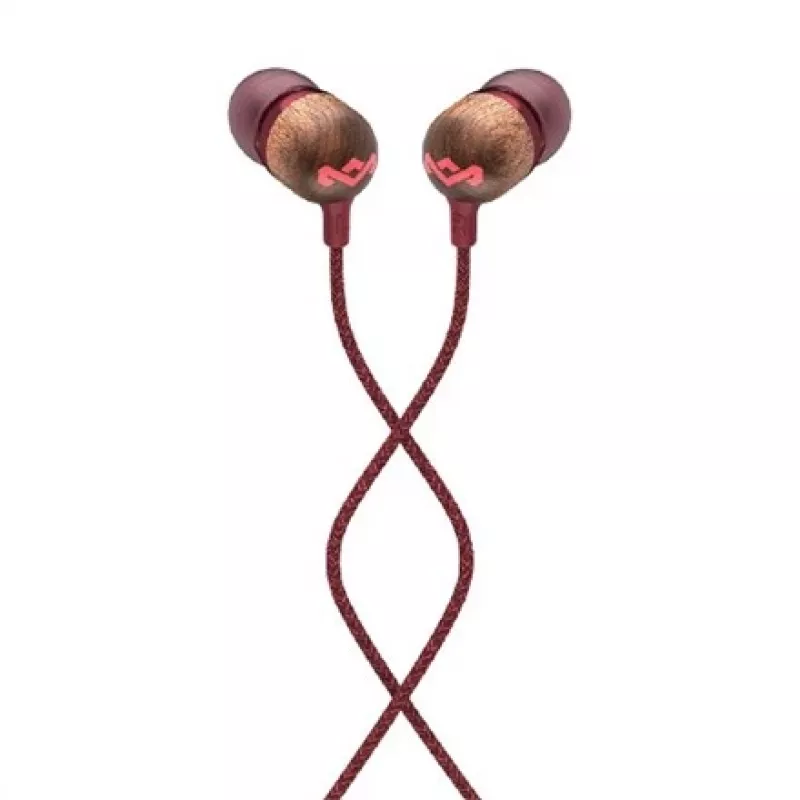 The House Of Marley Smile Jamaica Headset Wired In-ear Calls/Music Red, Wood