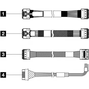 Lenovo ThinkSystem SR650 V3 2.5* Chassis Front BP3 - Kabel-/Adapter-Set - Digital/Daten