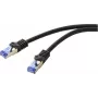 Renkforce RF-6830462 RJ45-Netzwerkkabel, Patchkabel CAT 6a S/FTP 2,00 m Schwarz 1 Stück (RF-6830462)
