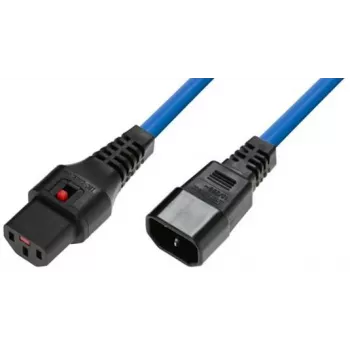 Netzkabel-Verriegelungsadapter MicroConnect MC-C13C14LOCK-2.5MB — C13 auf C14, 2,5 m, verriegelnd
