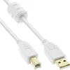 Microconnect USBAB2WF USB-Kabel USB 2.0 2 m USB A USB B Weiß