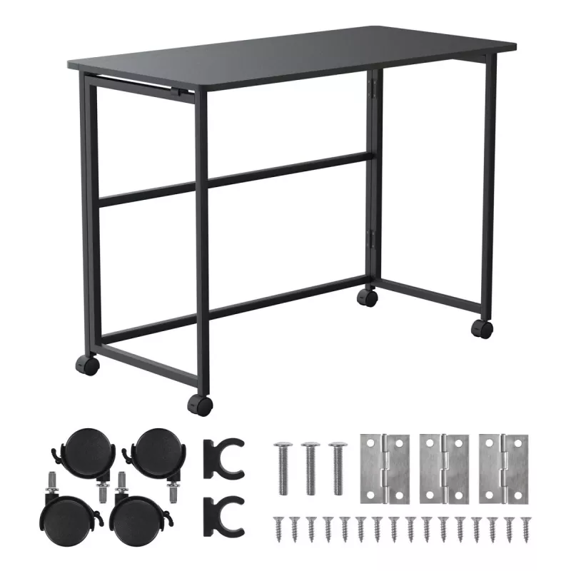 Maclean Klapptisch, schwarz, mobil, 100 x 50 cm, max. 50 kg MC-1250 B