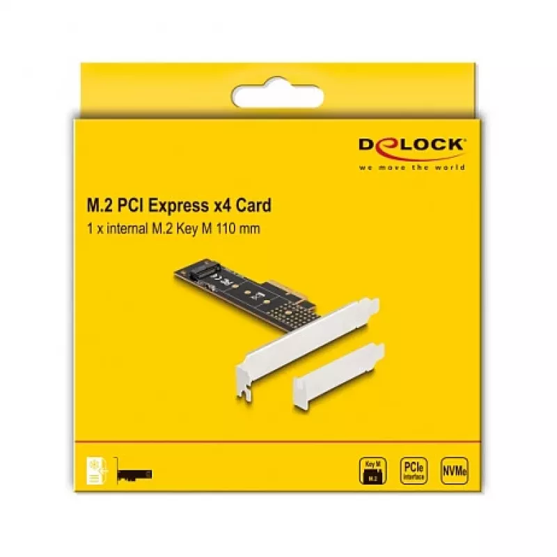 DeLOCK PCI Express x4 Karte auf 1 x intern NVMe M.2 Key M 110 mm Low Profile