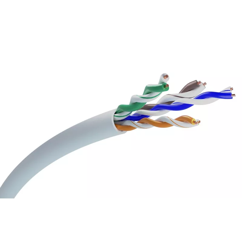 Netzwerkkabel Extralink Twisted pair CAT5E UTP (U/UTP) V2 100 m Grau