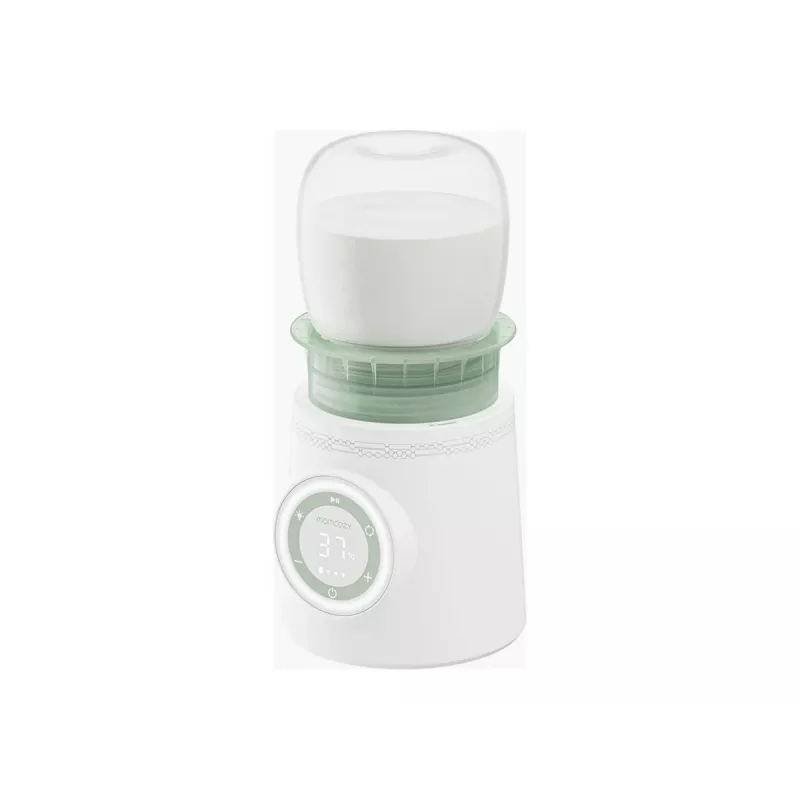 Flaschenwärmer Momcozy MW003-WH12BA-A — Batterie 80W, Touch-Steuerung, grün/transparent/weiß