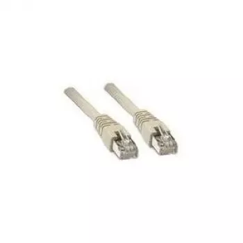 Wentronic Goobay - Patch-Kabel - RJ-45 (M) auf RJ-45 (M) - 7,5 m - SF/UTP - CAT 5e - vergossen, Knickschutztülle - Grau (50148)